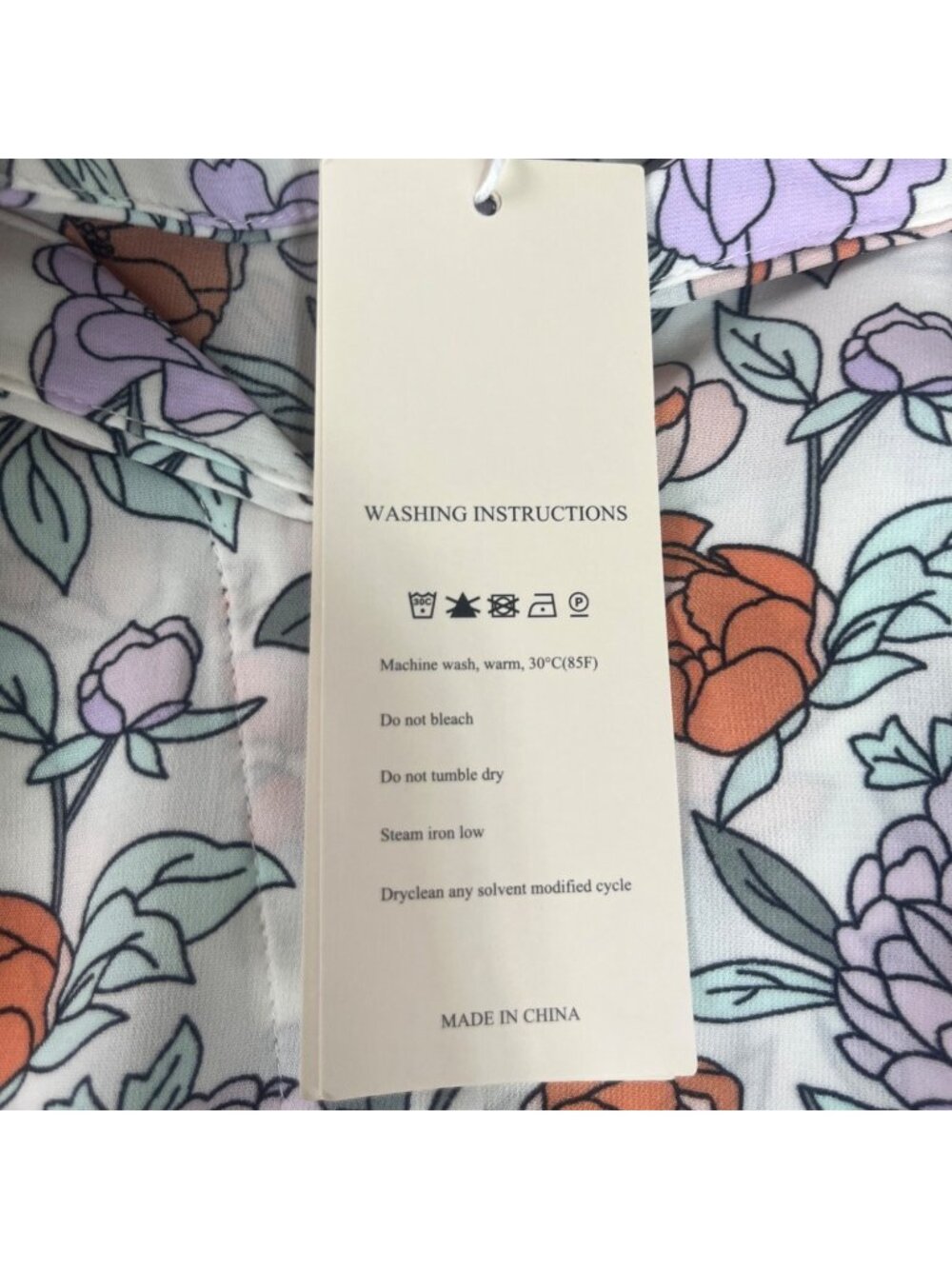 Dokotoo Floral Long Sleeve Maxi Dress Boho Large White Orange New - Picture 12 of 13
